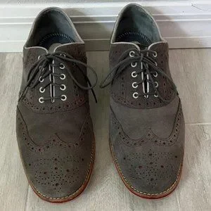 JOHNSTON & MURPHY Sheepskin Flex System Oxfords 12M Johnston Murphy Mens Flex System Sheepskin Insole Brown Blue  main image 2